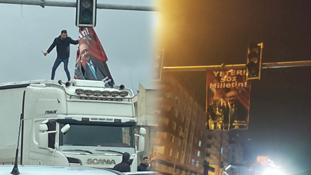 Diyarbakır'da Kılıçdaroğlu’nun ‘Yeter Söz Milletin!’ pankartı indirildi (video)