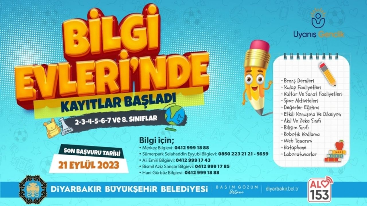 Diyarbakır'da Bilgievlerinde kayıtlar başladı