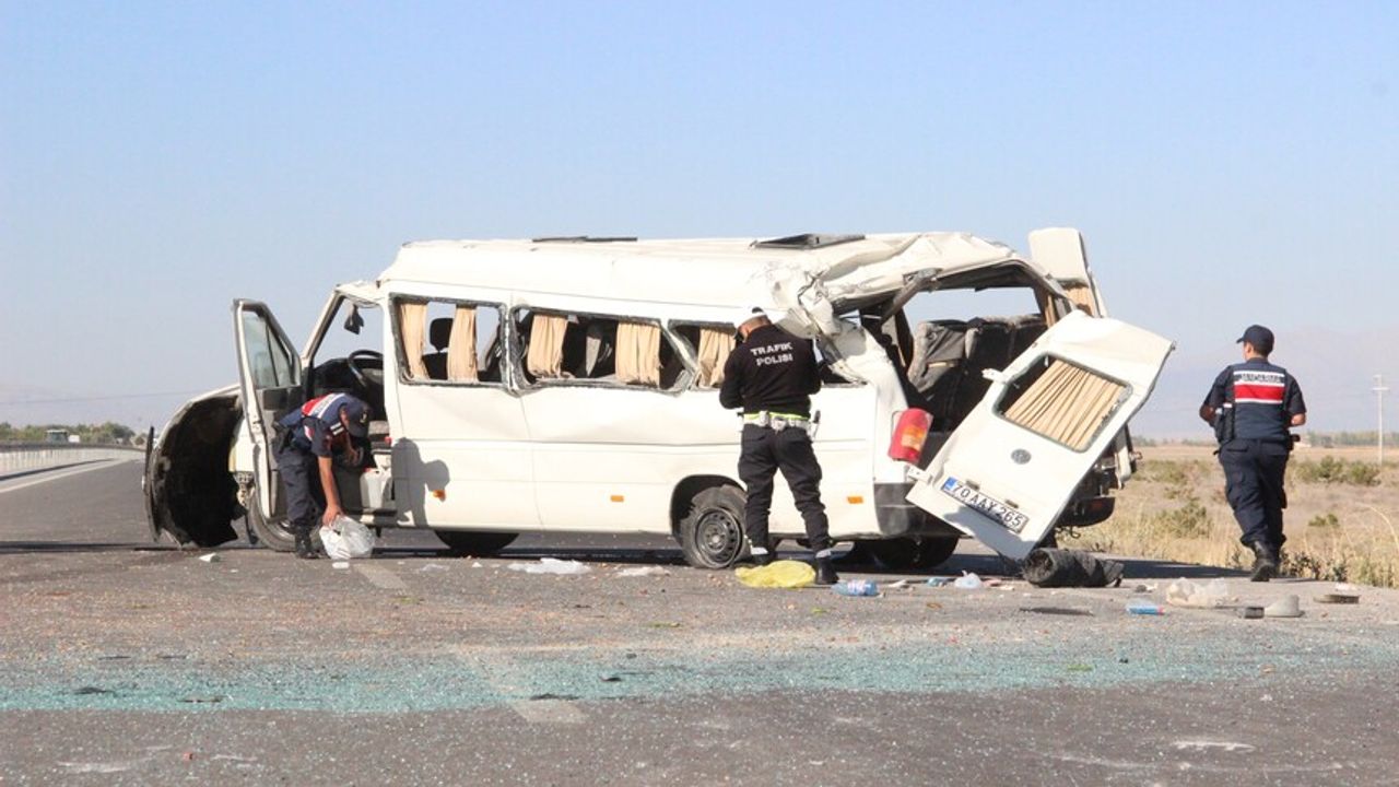 Karaman'da kaza: 1 ölü, 10 yaralı