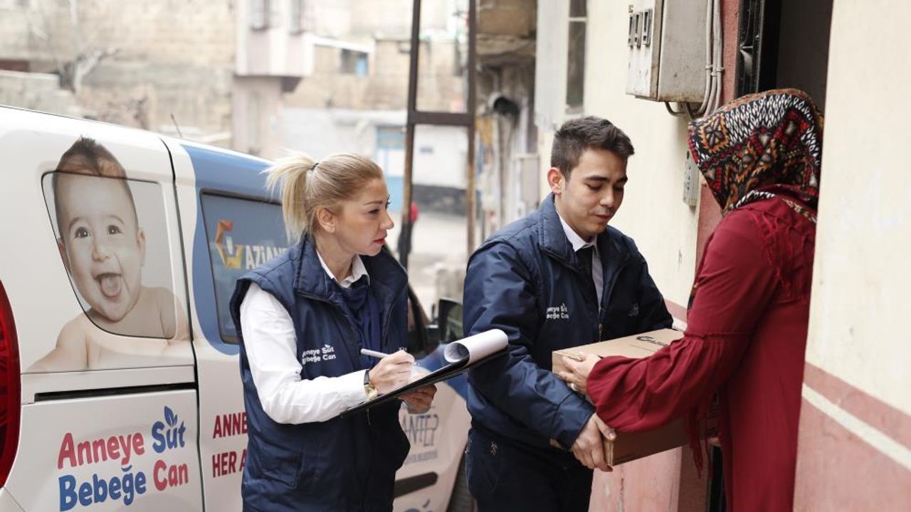 Gaziantep'te anne adaylarına süt desteği