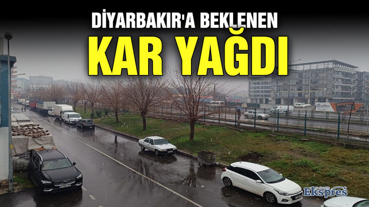 Diyarbakır’da beklenen kar yağdı