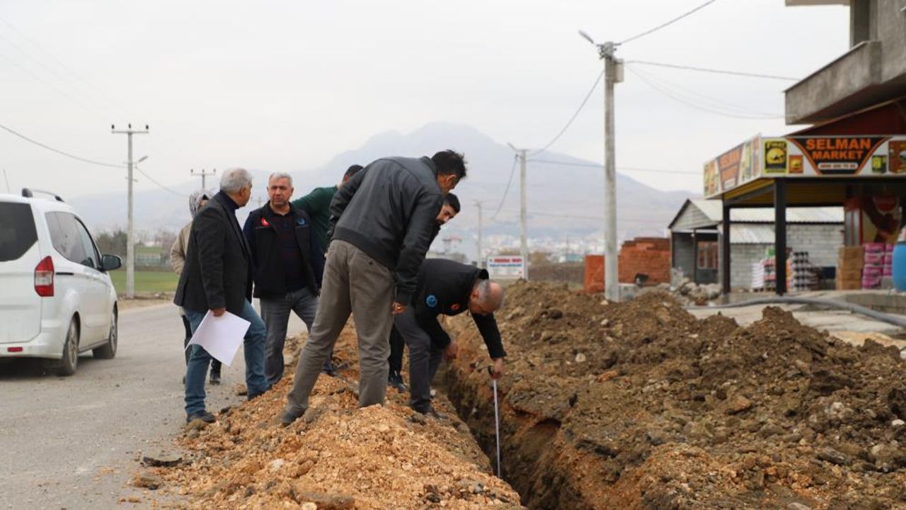Ergani’de bazı mahallelerde içme suyu çalışması