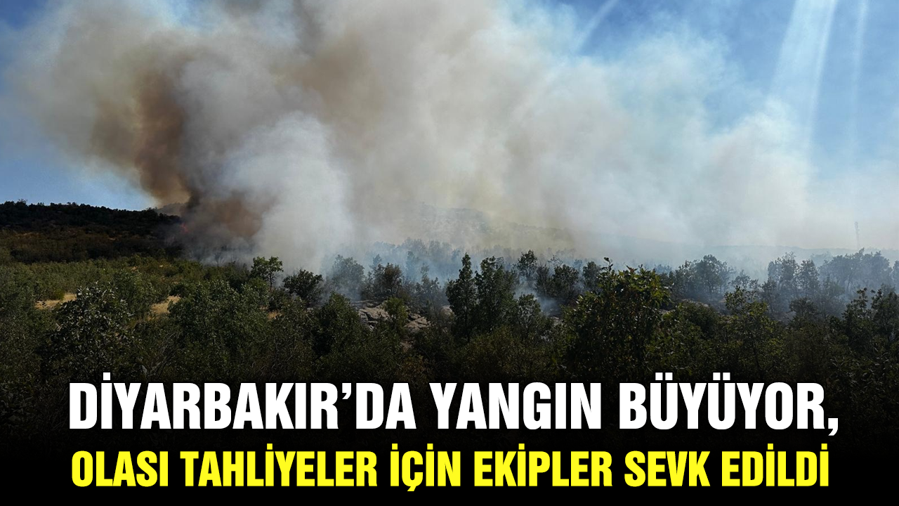 Diyarbakır’da yangın büyüyor, olası tahliyeler için ekipler sevk edildi