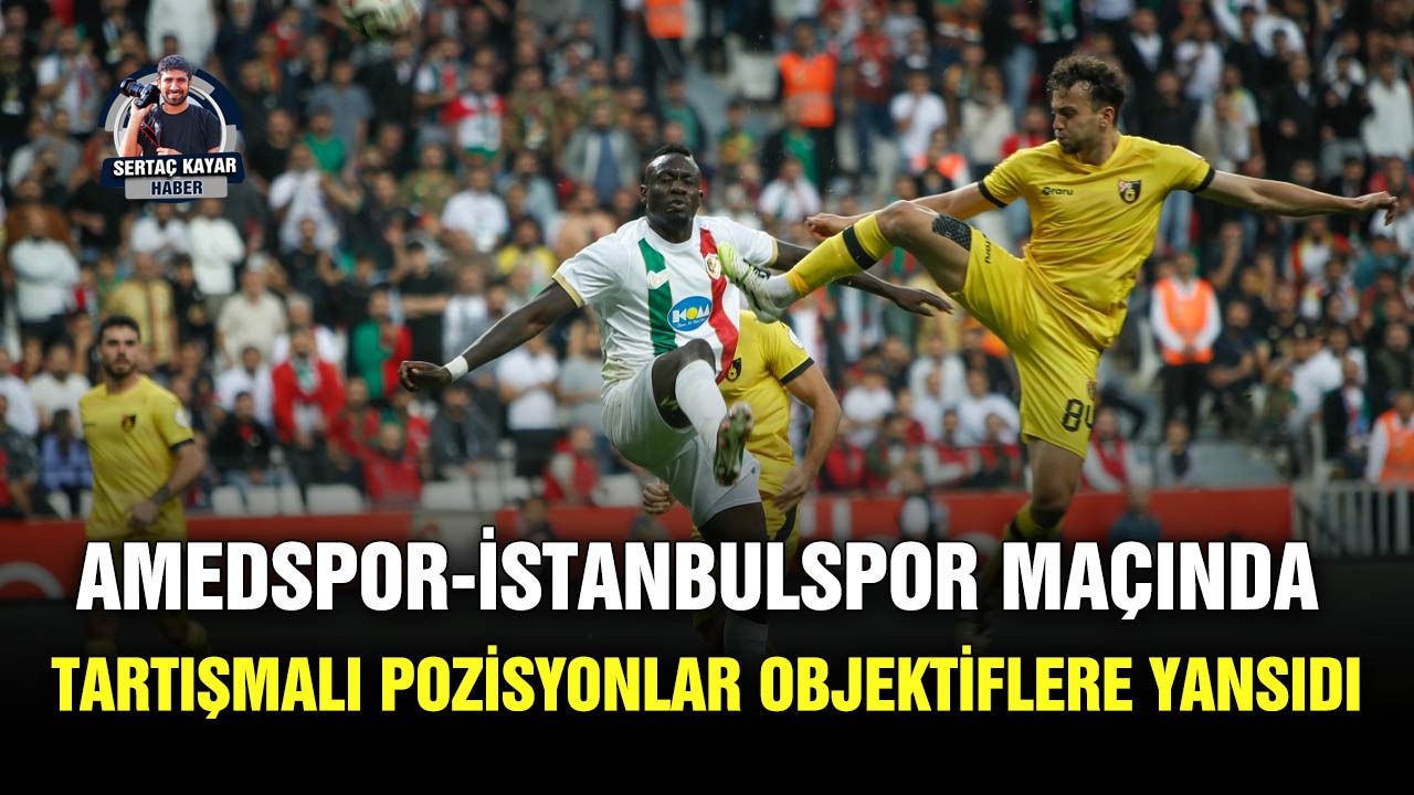 Amedspor-İstanbulspor maçında tartışmalı pozisyonlar objektiflere yansıdı