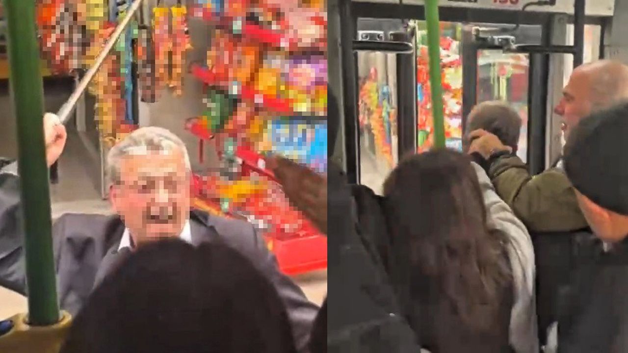 Özel halk otobüsünde bastonlu kavga: 1 yaralı