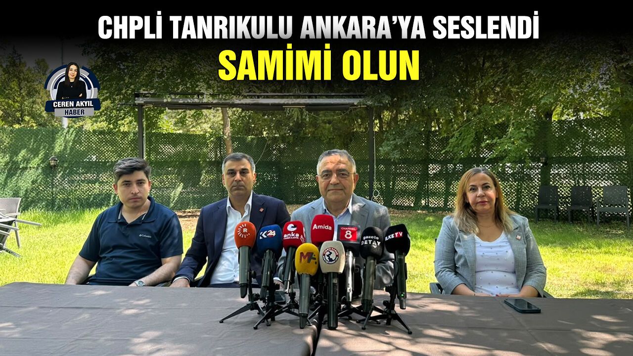 CHP'li Tanrıkulu Ankara'ya seslendi: Samimi olun