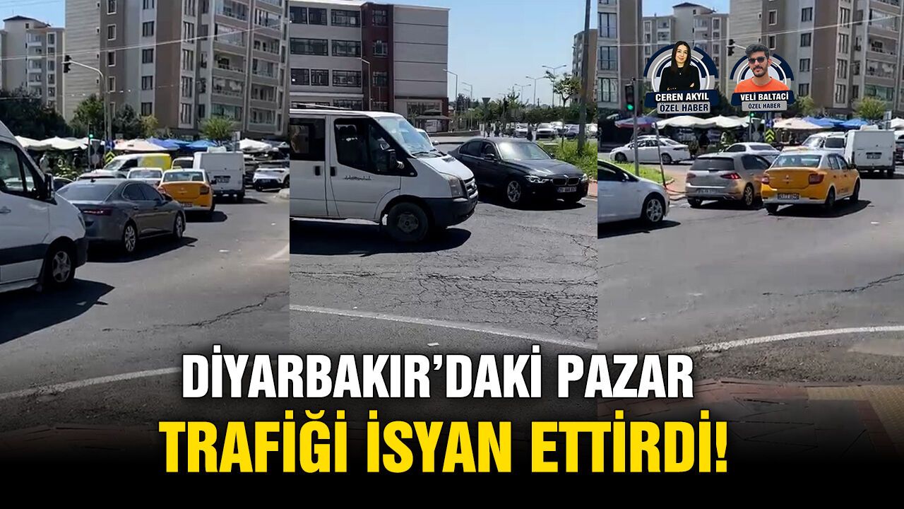 Diyarbakır'daki pazar trafiği isyan ettirdi!