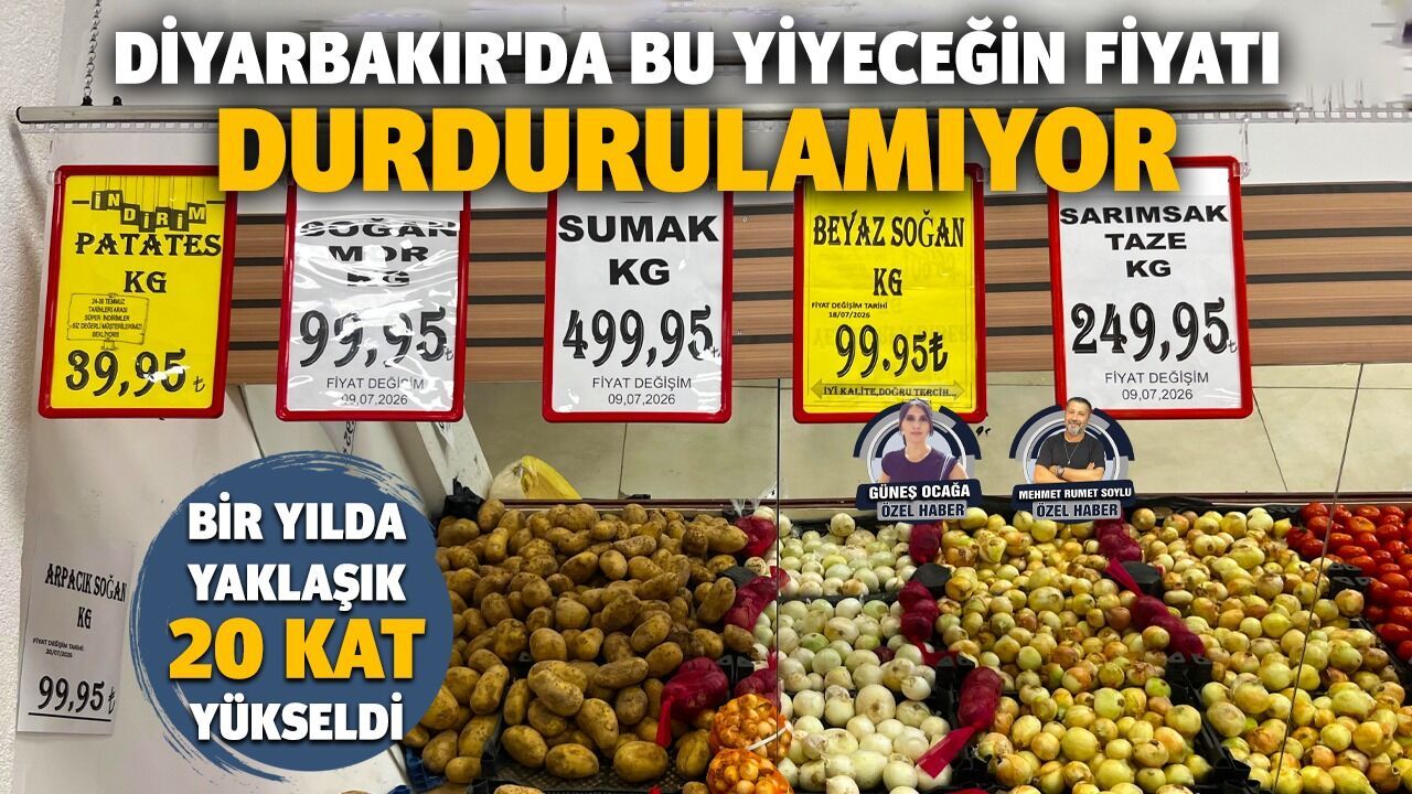 Diyarbakır'da soğanın kilosu 100 lirayı buldu, bir yılda 20 kat arttı