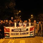 Gediz'de Filistin'e destek yürüyüşü