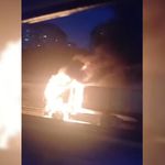 TEM Otoyolu’nda tır alev alev yandı