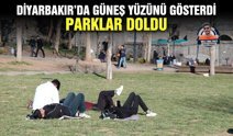 Diyarbakır’da güneş yüzünü gösterdi, parklar doldu