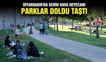 Diyarbakır'da serin hava heyecanı, parklar doldu taştı
