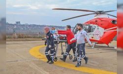 Ambulans helikopter, çocuk için havalandı