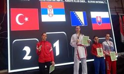Milli karateci Sena Kızılaslan, Sırbistan'dan gümüş madalya ile Diyarbakır'a döndü