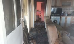 Prefabrik ev alev alev yandı