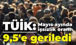 TÜİK: Mayıs ayında işsizlik oranı yüzde 9,5'e geriledi