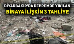 Diyarbakır'da depremde yıkılan binaya ilişkin 3 tahliye