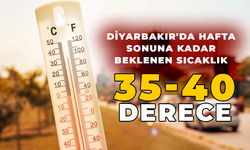 Diyarbakır'da hafta sonuna kadar beklenen sıcaklık 35-40 derece