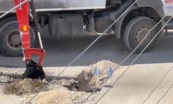 Patlayan doğalgaz borusu paniğe neden oldu