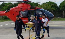 Kalp krizi geçirdi, ambulans helikopterle hastaneye kaldırıldı
