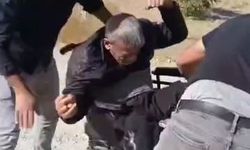 Elektrikli sandalyesi devrildi, yardımına vatandaşlar koştu