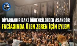Diyarbakır'daki öğrencilerden asansör faciasında ölen Zeren için eylem