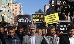 Diyarbakır'da cuma namazı çıkışı İsrail protesto edildi