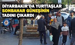Diyarbakır’da yurttaşlar sonbahar güneşinin tadını çıkardı