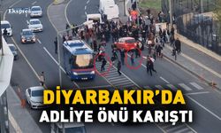 Diyarbakır’da adliye önü karıştı