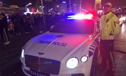 Lüks polis aracı yeni yıl mesaisinde