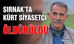 Şırnak’ta Kürt siyasetçi öldürüldü