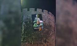 Diyarbakır Surları'na Şeyh Said posteri asıldı