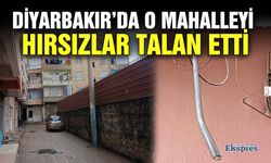 Diyarbakır’da o mahalleyi hırsızlar talan etti