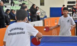 Diyarbakır’da çocukların masa tenisi heyecanı