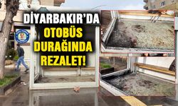 Diyarbakır’da otobüs durağında rezalet!