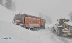 Kardan kapalı köy yolları açılıyor