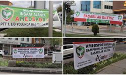 Diyarbakır'da Amedspor'a afişli destek