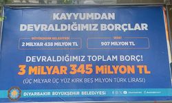 Diyarbakır'da kayyımın borçları bilboardlara asıldı