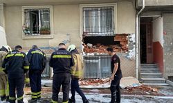 Rögar patladı, binanın giriş dairesinin duvarı yıkıldı