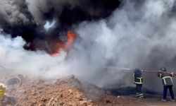 Nusaybin'de geri dönüşüm alanında yangın