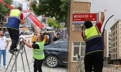 Van’da sokak levhaları onarılıyor