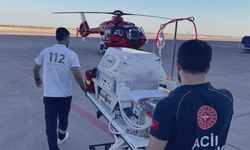 1 günlük bebeğin yaşama umudu Diyarbakır; Ambulans helikopter havalandı