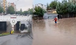 Diyarbakır’da yollar göle döndü, evleri su bastı