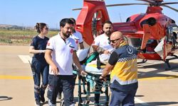 Diyarbakır Lice’de yaranan kadın için ambulans helikopter havalandı