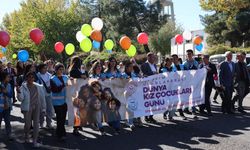 Diyarbakır'da kız çocukları farkındalık için gökyüzüne balon bıraktı