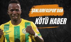 Şanlıurfaspor'a, Amedspor maçı öncesi kötü haber