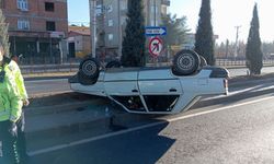 Diyarbakır’daki feci kazada otomobil ters dönerek durabildi