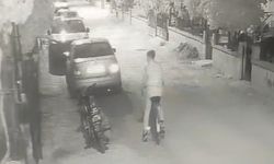 Çaldığı bisikleti beğenmedi bırakıp motosikleti götürdü
