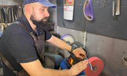 Bıçak bileme ustaları bayram mesaisinde