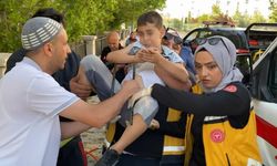 Koluna demir saplanan demirle hastaneye kaldırıldı